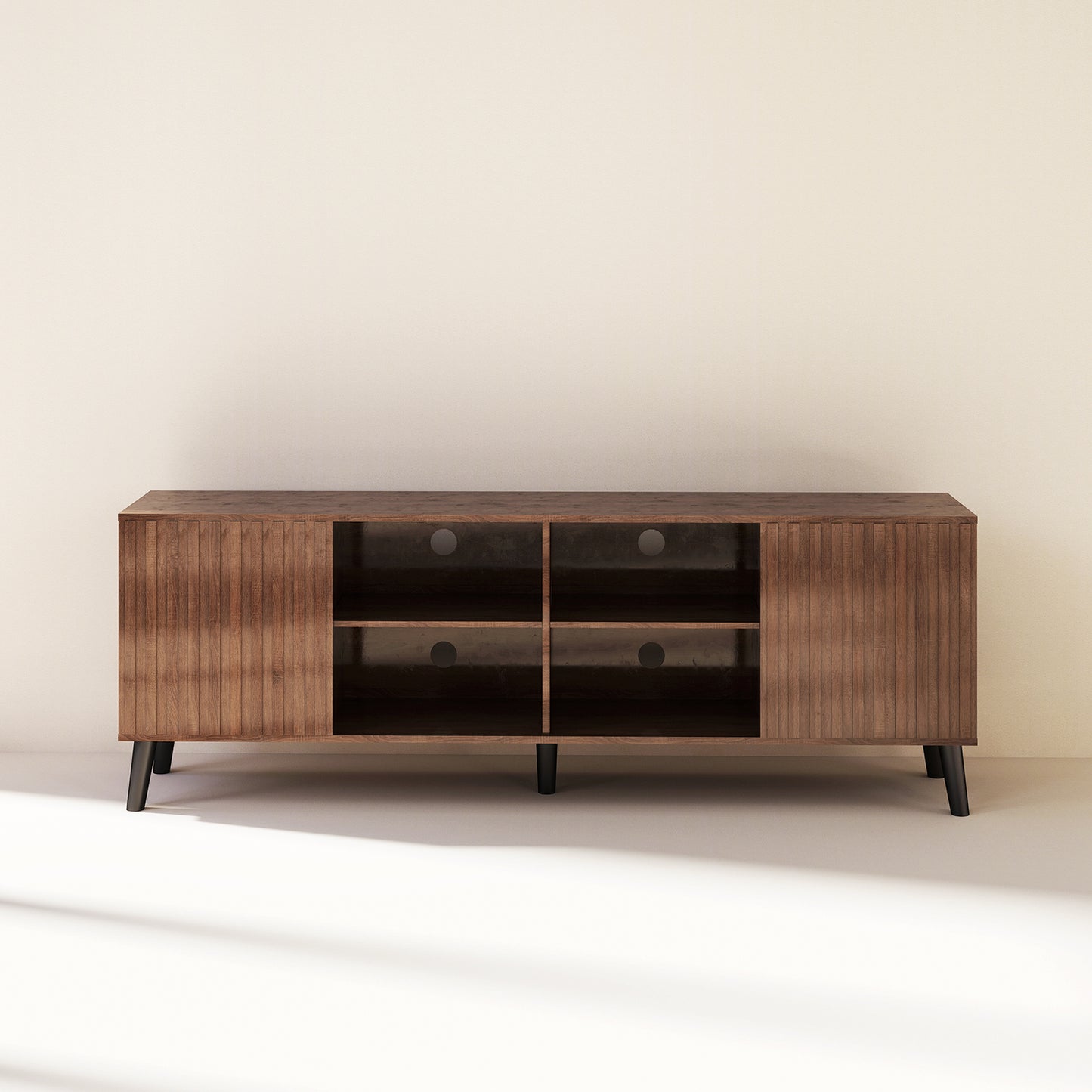 Modern Mid-Century TV-Stand Walnut (#FLV-0101)