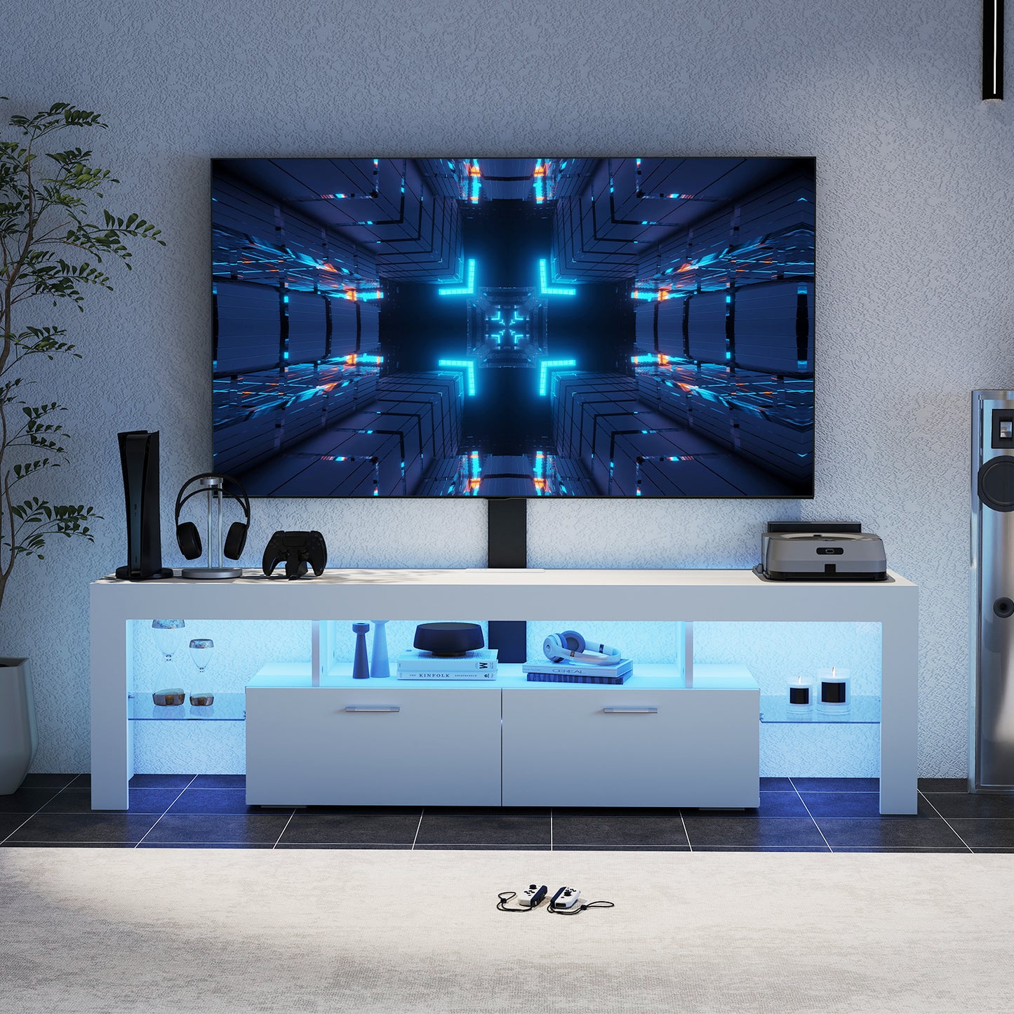 TV Stand with Mount White (#FLV-0102)