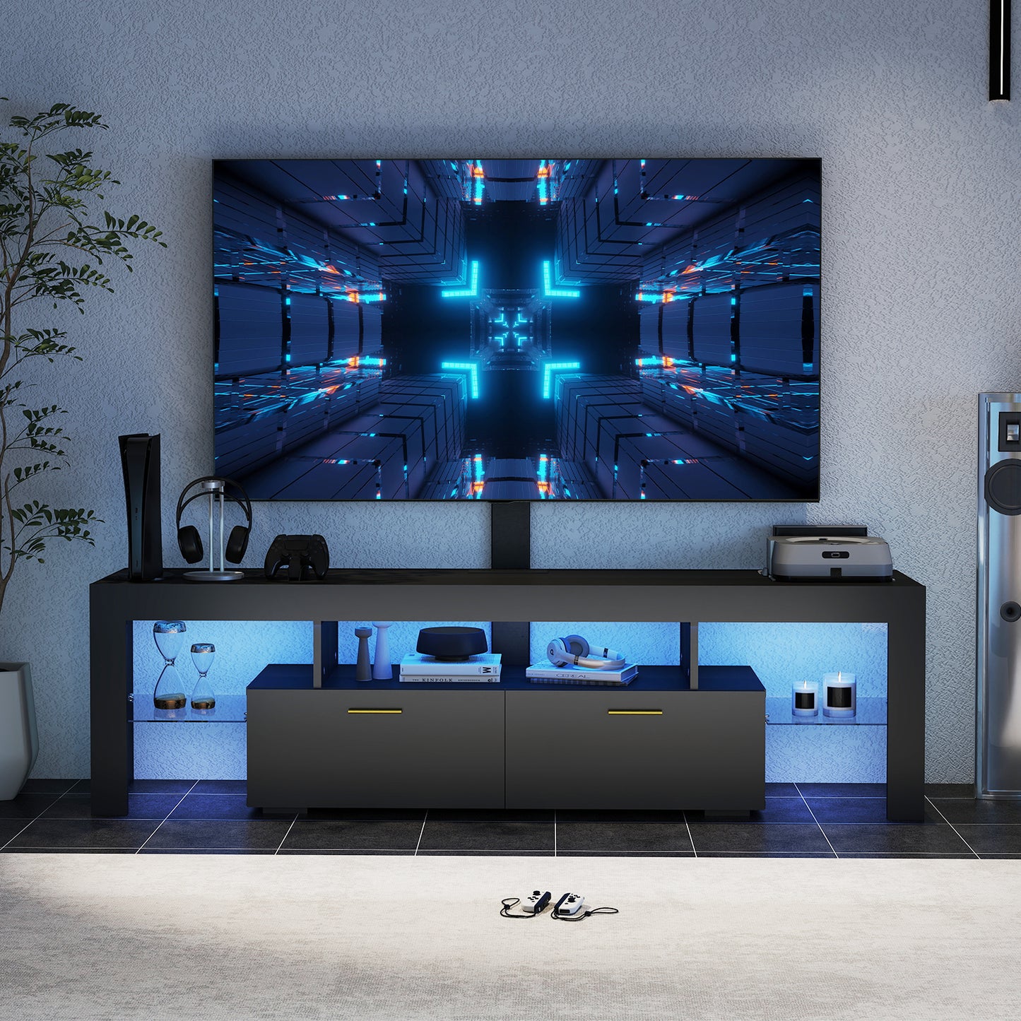 TV Stand with Mount Black (#FLV-0102)