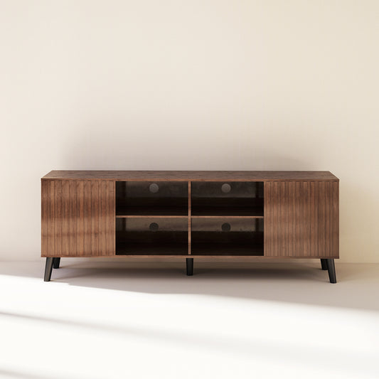 Modern Mid-Century TV-Stand Walnut (#FLV-0101)