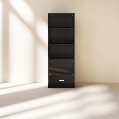 Display Cabinet with 1 Drawer Black (#FLA-0107)