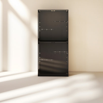 Display Cabinet with Adjustable Shelves Black (#FLA-0105 )