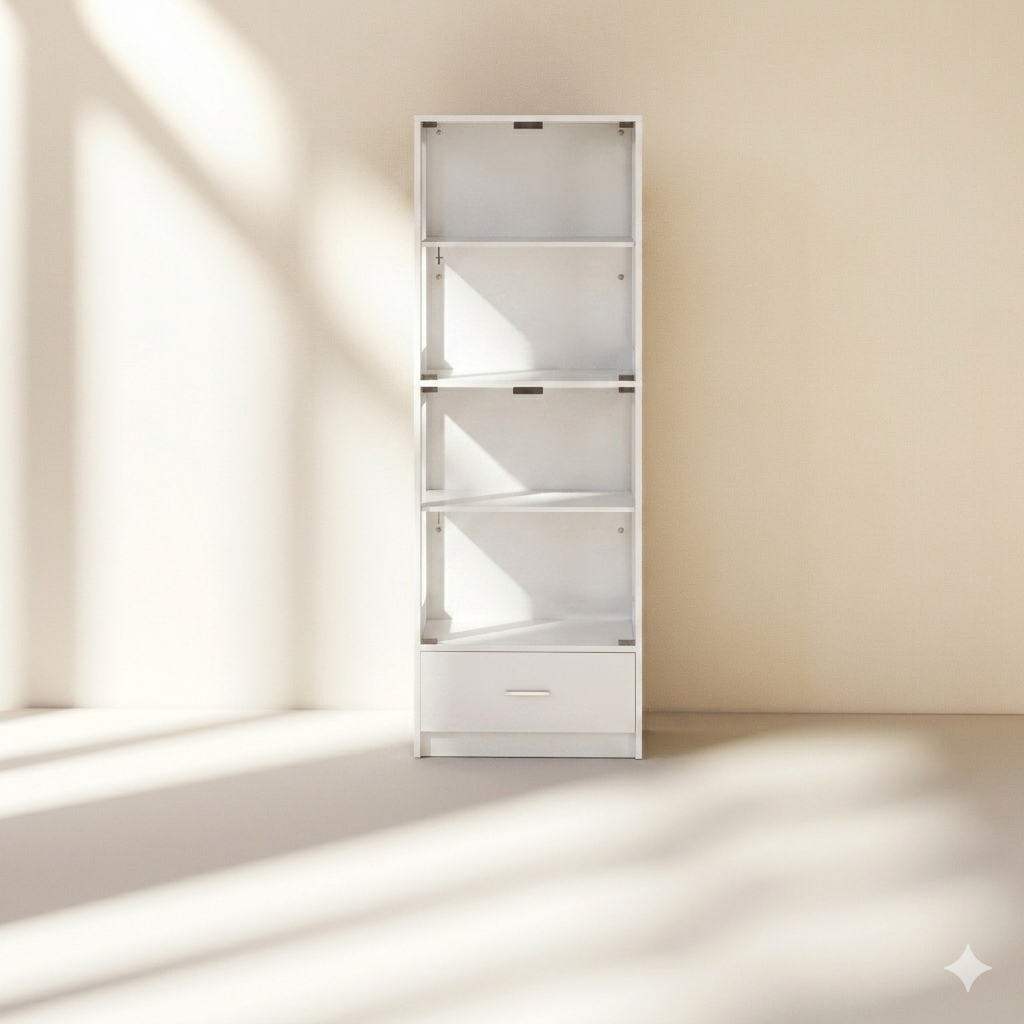 Display Cabinet with Single Drawer White(#ICD-004 )